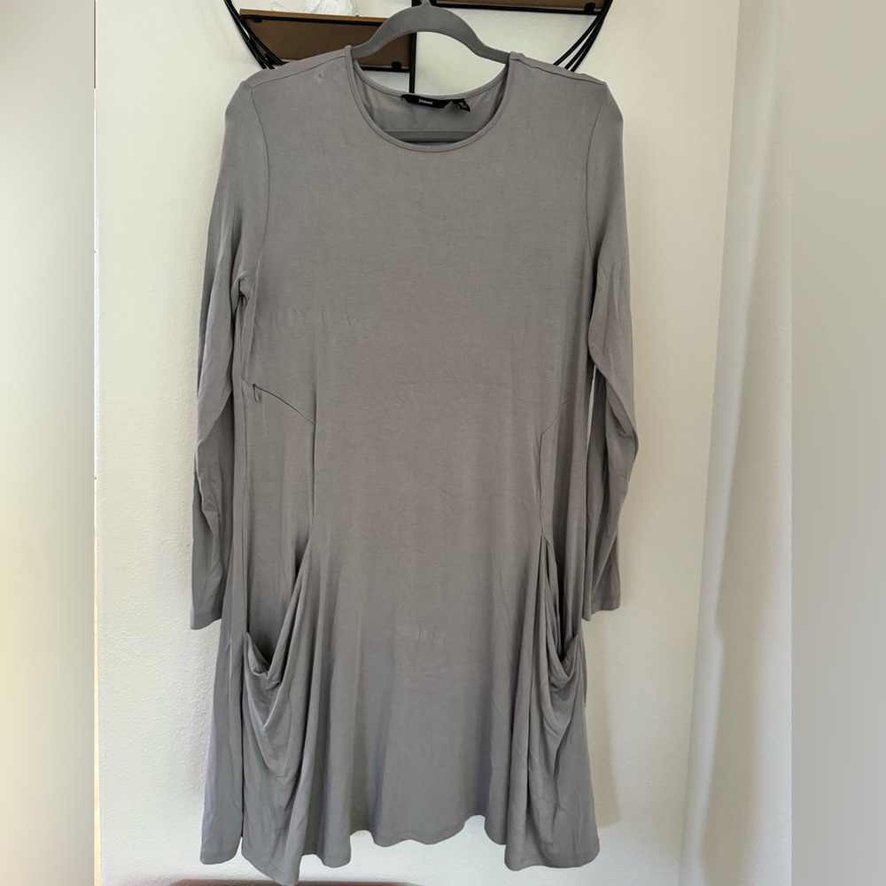 BETABRAND Gray  Sweatshirt Travel Long Sleeve  Dress Pockets Sz Medium $128